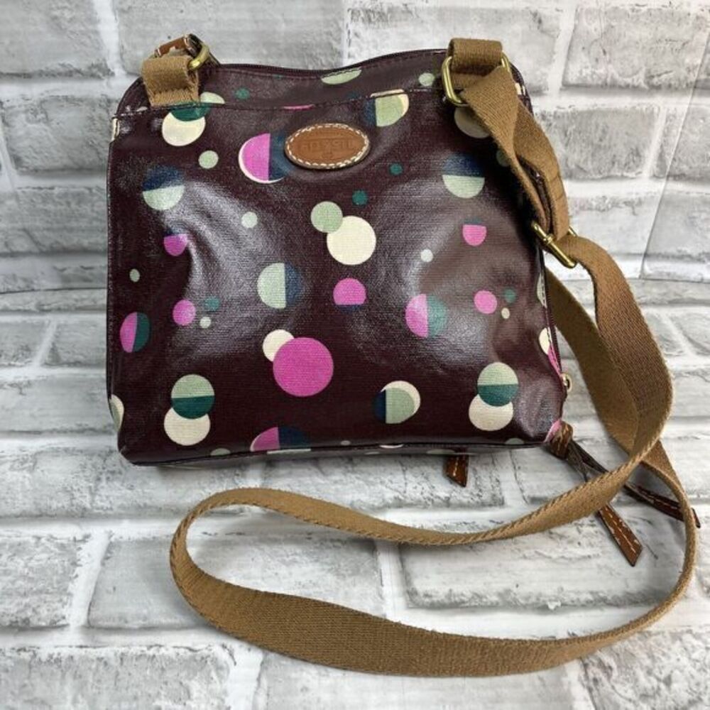 Fossil Women's Keyper Zip Total Eclipse Crossbody Bag Burgundy